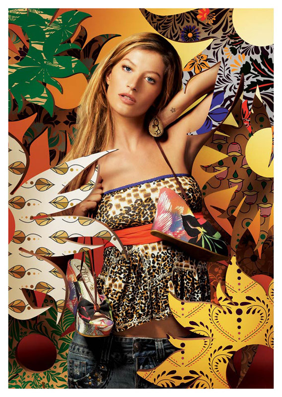 Gisele Bundchen featured in  the Colcci advertisement for Spring/Summer 2006
