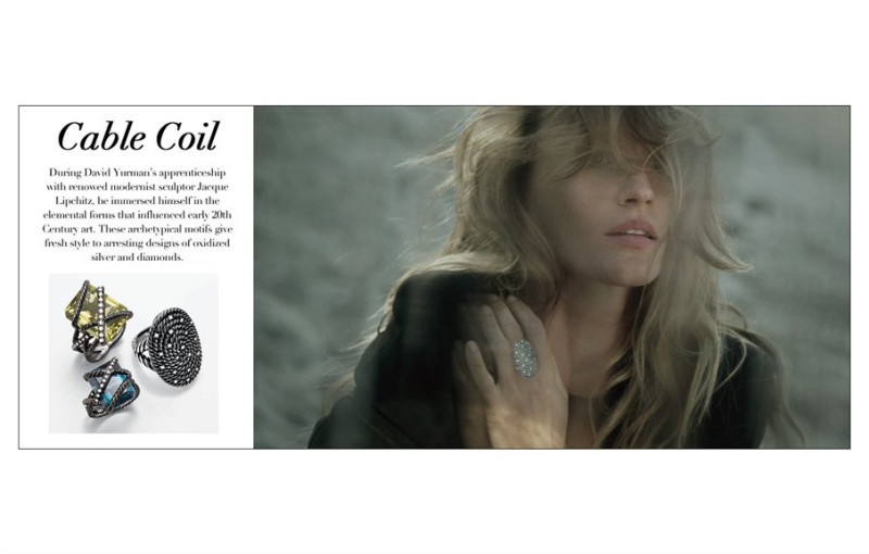 Gisele Bundchen featured in  the David Yurman catalogue for Holiday 2012