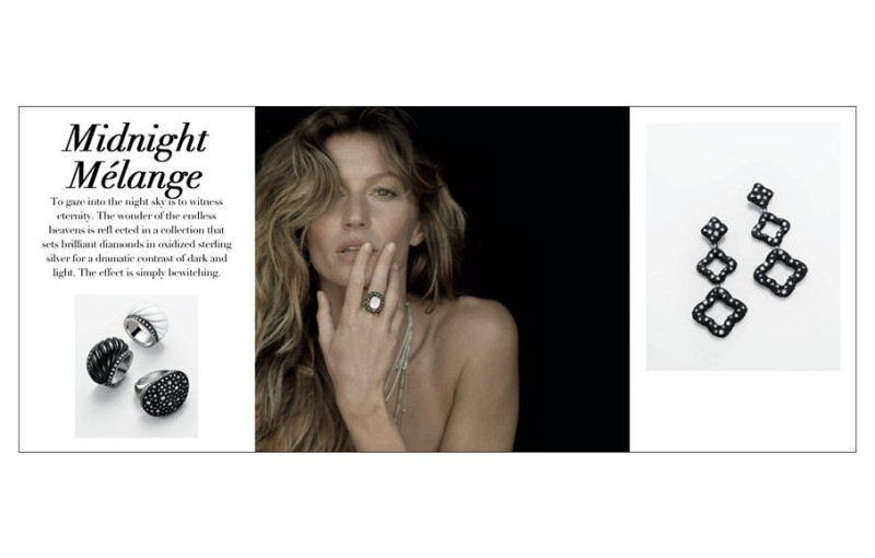 Gisele Bundchen featured in  the David Yurman catalogue for Holiday 2012