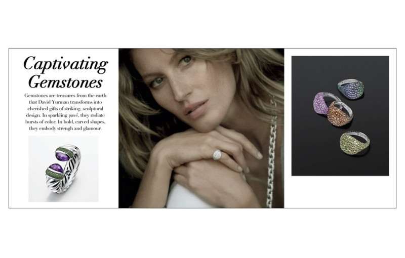 Gisele Bundchen featured in  the David Yurman catalogue for Holiday 2012