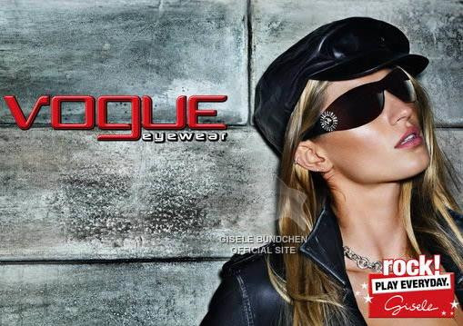 Gisele Bundchen featured in  the Vogue Eyewear advertisement for Spring/Summer 2008