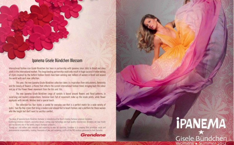 Gisele Bundchen featured in  the Ipanema advertisement for Spring/Summer 2012