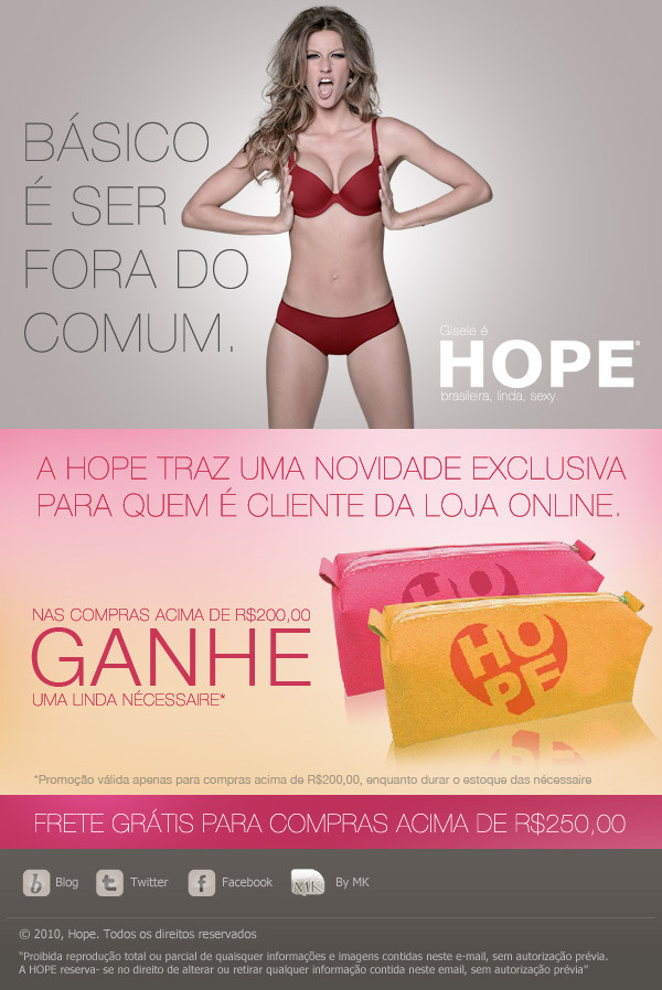 Gisele Bundchen featured in  the Hope advertisement for Spring/Summer 2012