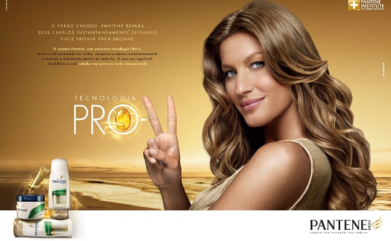 Gisele Bundchen featured in  the Pantene advertisement for Spring/Summer 2012