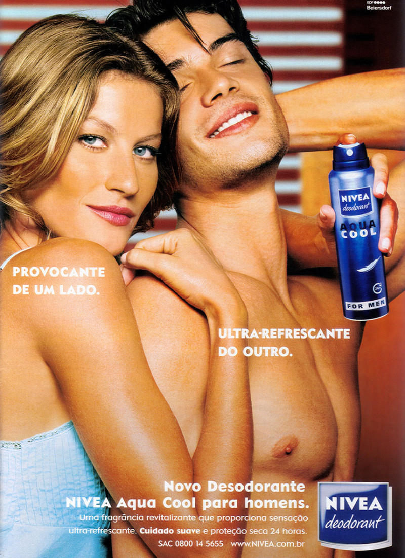 Gisele Bundchen featured in  the Nivea advertisement for Spring/Summer 2005