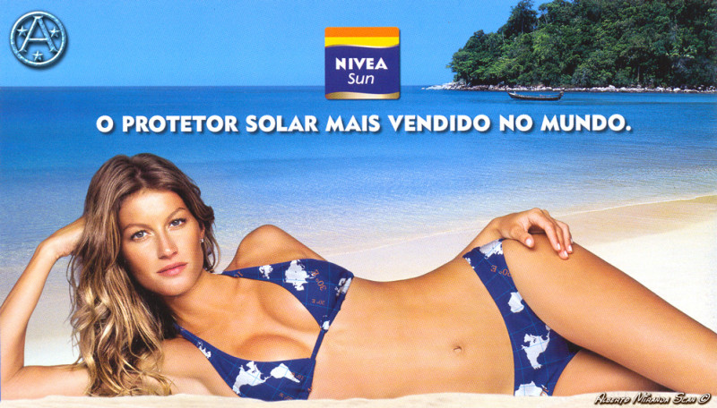 Gisele Bundchen featured in  the Nivea advertisement for Spring/Summer 2005