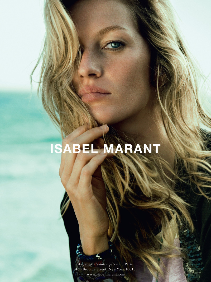 Gisele Bundchen featured in  the Isabel Marant advertisement for Spring/Summer 2011