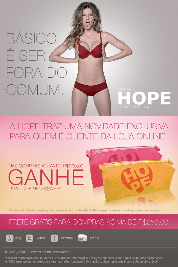 Gisele Bundchen featured in  the Hope advertisement for Spring/Summer 2010