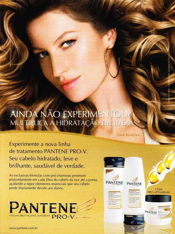 Gisele Bundchen featured in  the Pantene advertisement for Spring/Summer 2007