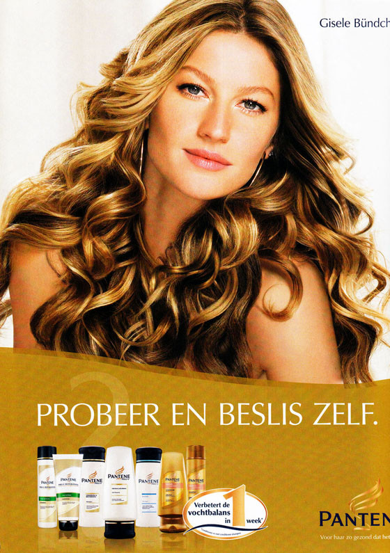 Gisele Bundchen featured in  the Pantene advertisement for Spring/Summer 2007