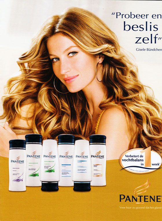 Gisele Bundchen featured in  the Pantene advertisement for Spring/Summer 2007