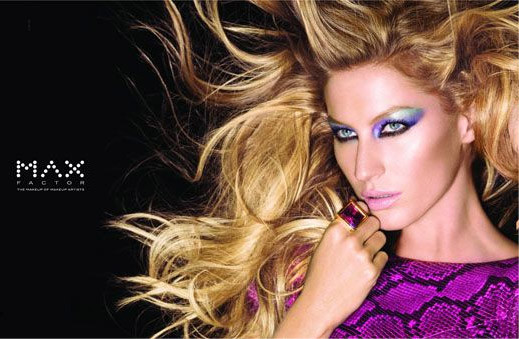 Gisele Bundchen featured in  the Max Factor advertisement for Autumn/Winter 2009