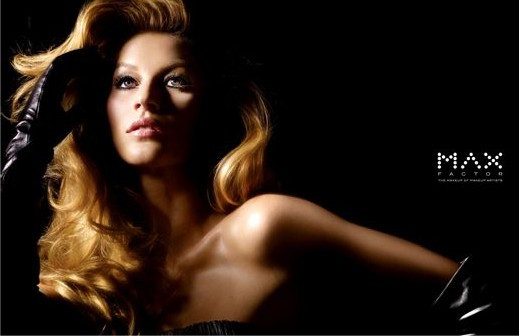 Gisele Bundchen featured in  the Max Factor advertisement for Autumn/Winter 2009