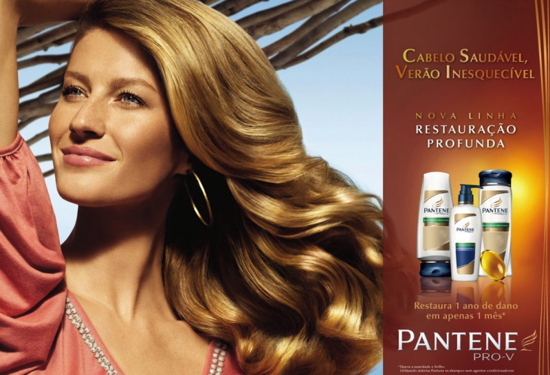 Gisele Bundchen featured in  the Pantene advertisement for Autumn/Winter 2009