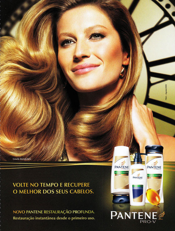 Gisele Bundchen featured in  the Pantene advertisement for Autumn/Winter 2009