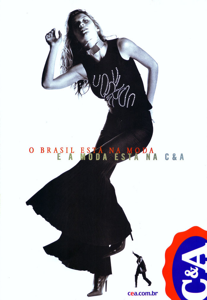 Gisele Bundchen featured in  the C&A advertisement for Autumn/Winter 2001