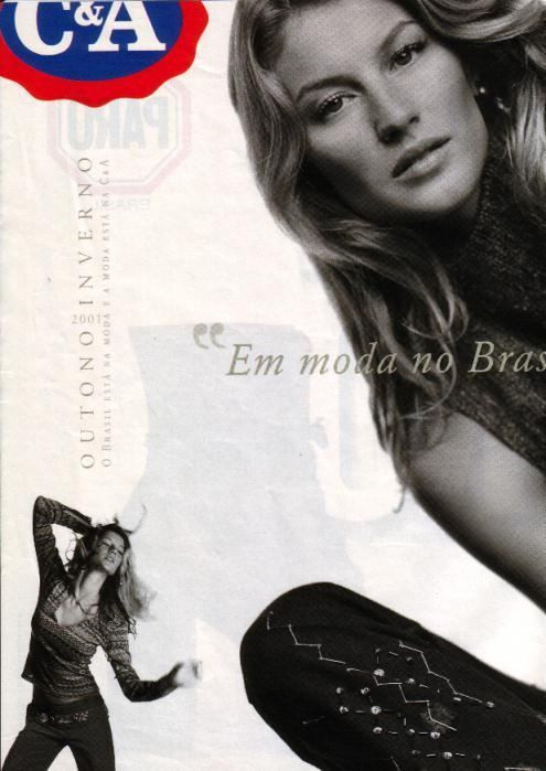 Gisele Bundchen featured in  the C&A advertisement for Autumn/Winter 2001