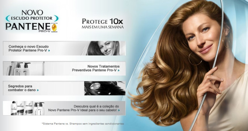 Gisele Bundchen featured in  the Pantene advertisement for Spring/Summer 2010