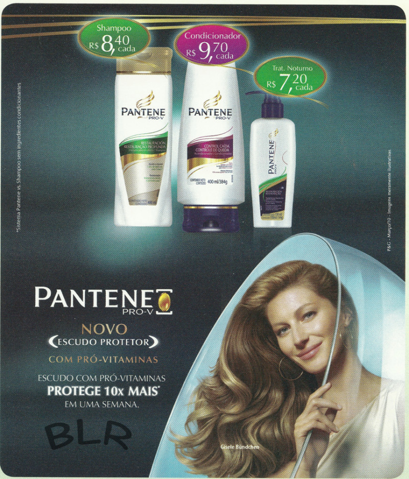 Gisele Bundchen featured in  the Pantene advertisement for Spring/Summer 2010