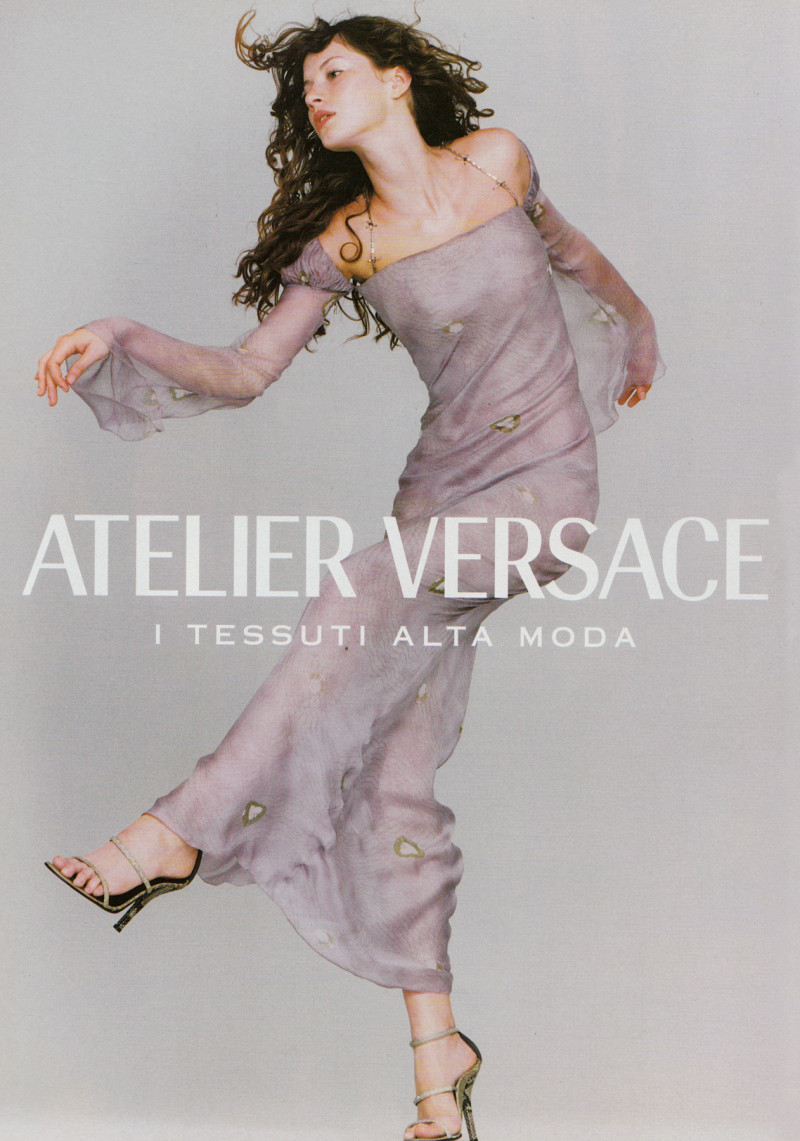 Gisele Bundchen featured in  the Atelier Versace advertisement for Spring/Summer 1998