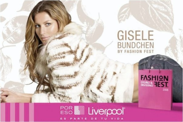 Gisele Bundchen featured in  the Liverpool advertisement for Spring/Summer 2006