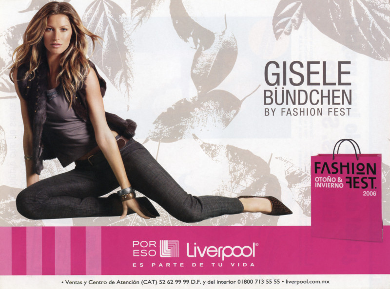 Gisele Bundchen featured in  the Liverpool advertisement for Spring/Summer 2006