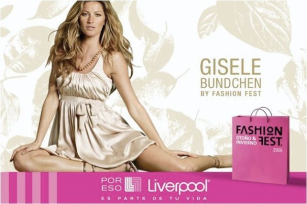 Gisele Bundchen featured in  the Liverpool advertisement for Spring/Summer 2006