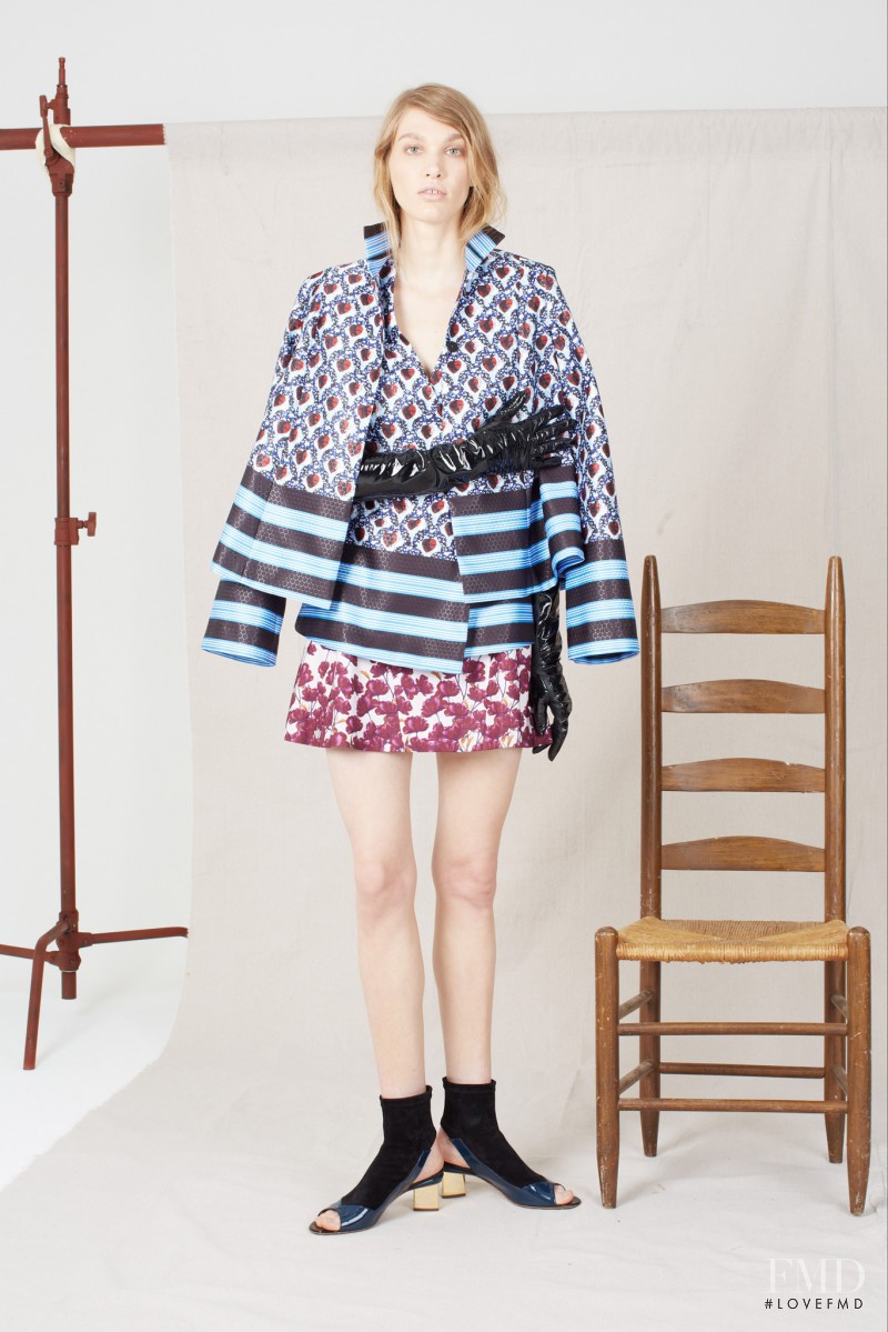 Irina Nikolaeva featured in  the SUNO lookbook for Resort 2014