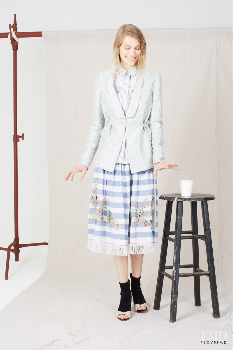 Irina Nikolaeva featured in  the SUNO lookbook for Resort 2014