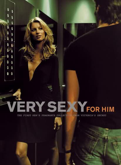 Gisele Bundchen featured in  the Victoria\'s Secret Beauty Very Sexy For Him advertisement for Autumn/Winter 2008