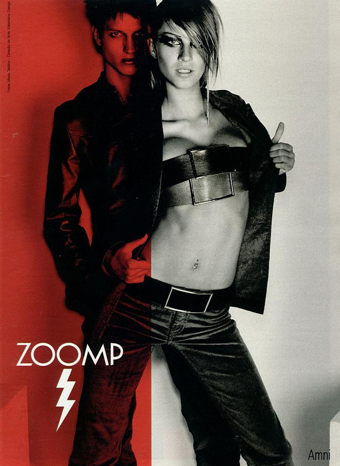 Gisele Bundchen featured in  the Zoomp advertisement for Autumn/Winter 2000