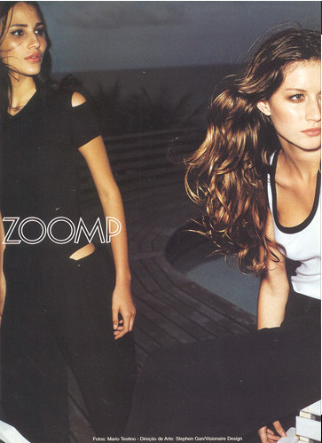 Gisele Bundchen featured in  the Zoomp advertisement for Spring/Summer 1998
