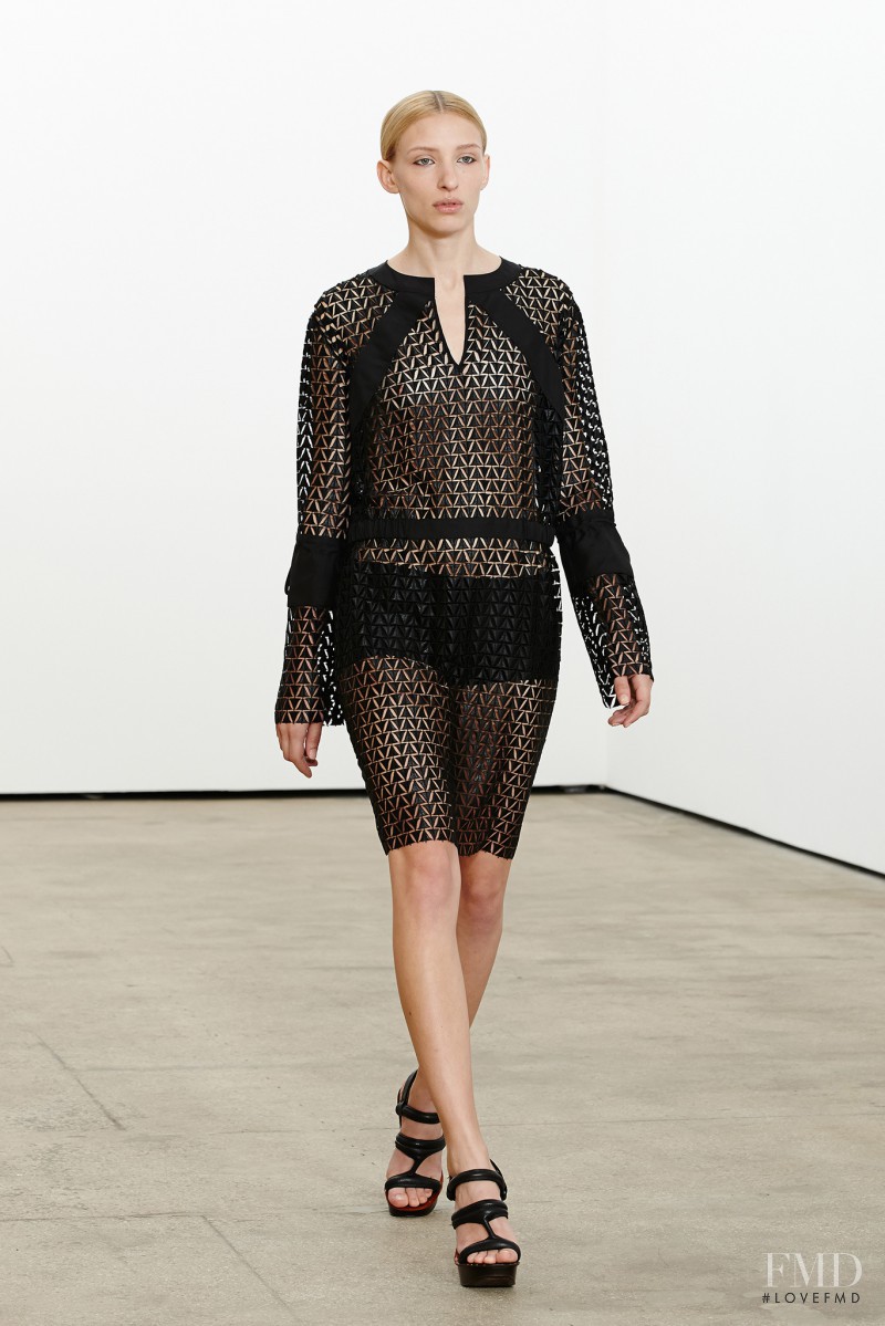 Maggie Maurer featured in  the Derek Lam fashion show for Resort 2014