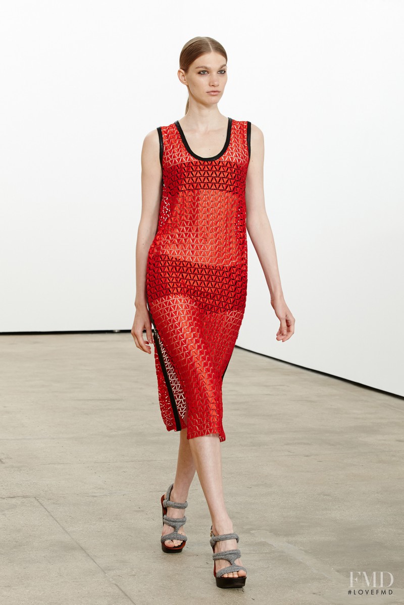 Irina Nikolaeva featured in  the Derek Lam fashion show for Resort 2014