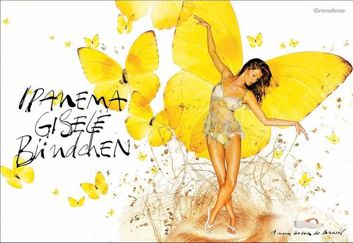 Gisele Bundchen featured in  the Ipanema advertisement for Spring/Summer 2004