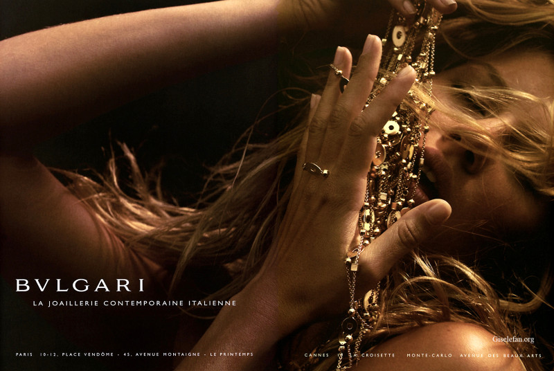 Gisele Bundchen featured in  the Bulgari advertisement for Autumn/Winter 2001