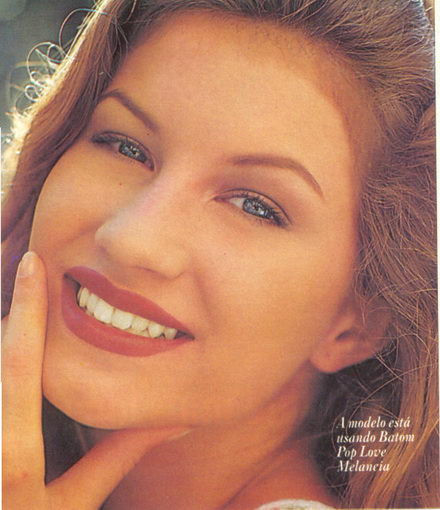 Gisele Bundchen featured in  the AVON advertisement for Spring/Summer 1995