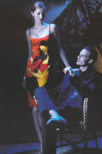 Gisele Bundchen featured in  the Forum advertisement for Spring/Summer 1996