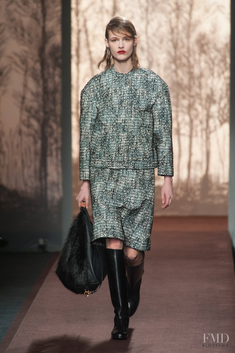 Emma  Oak featured in  the Marni fashion show for Autumn/Winter 2013