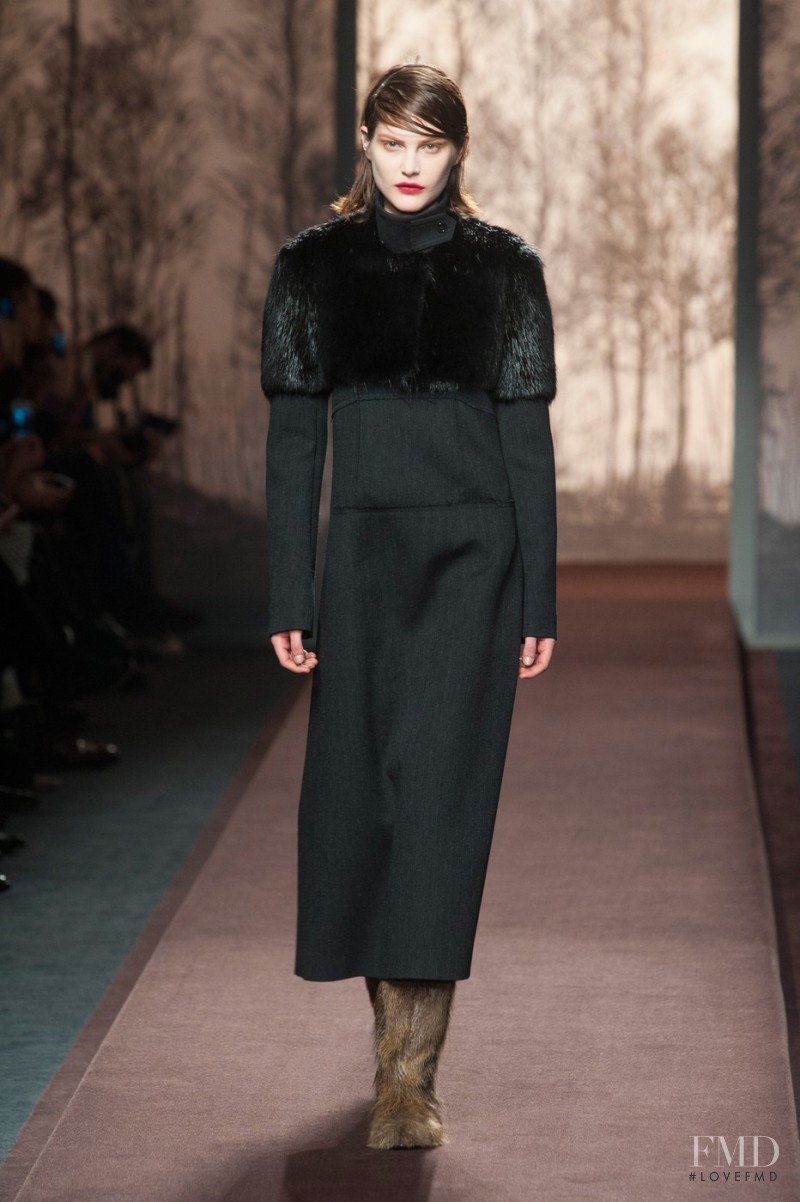 Catherine McNeil featured in  the Marni fashion show for Autumn/Winter 2013
