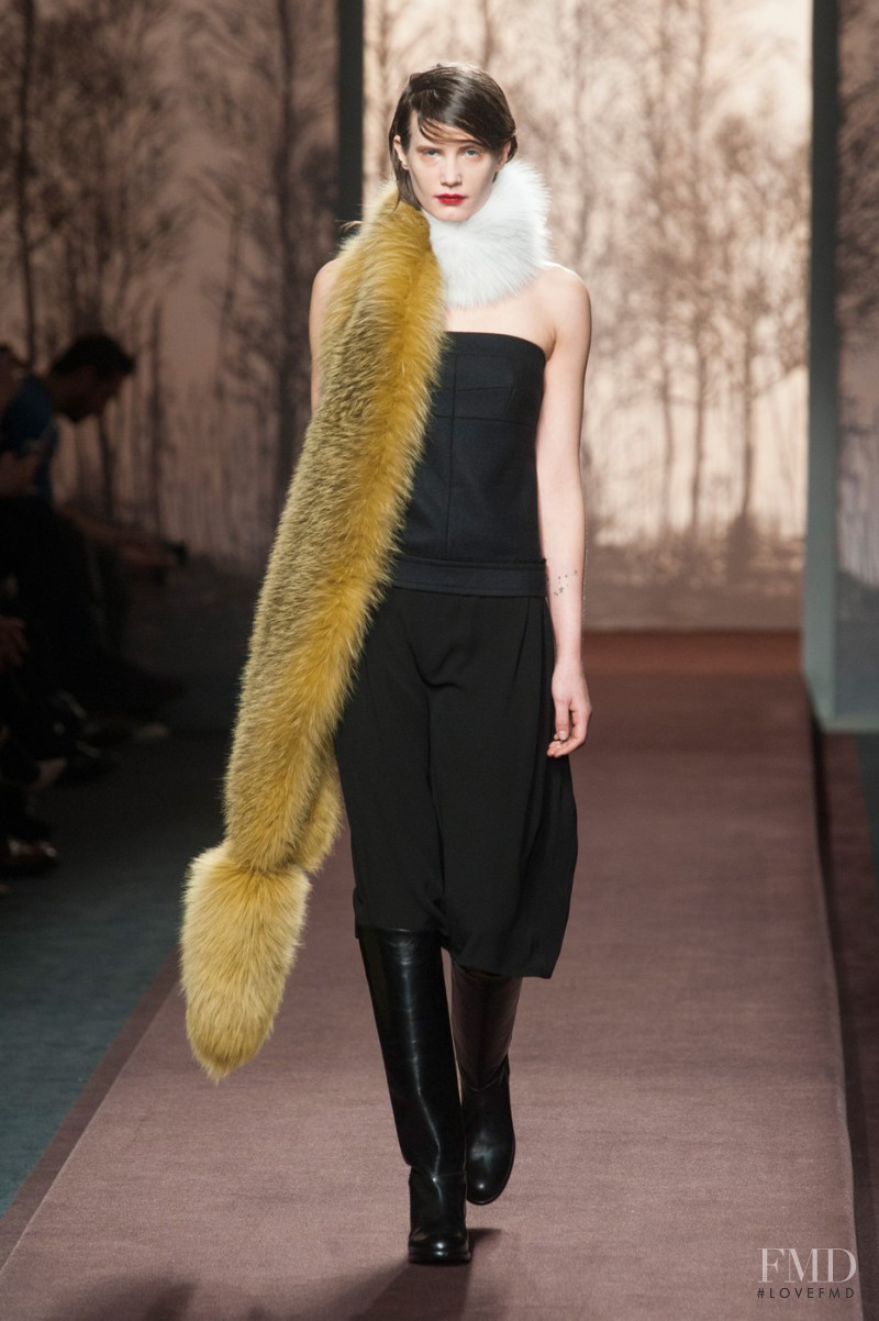 Drake Burnette featured in  the Marni fashion show for Autumn/Winter 2013