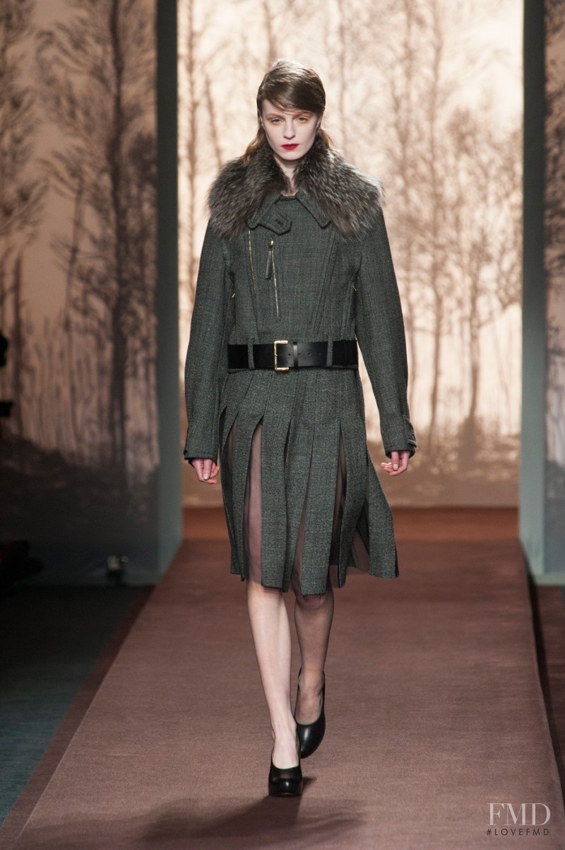 Clara Nergardh featured in  the Marni fashion show for Autumn/Winter 2013