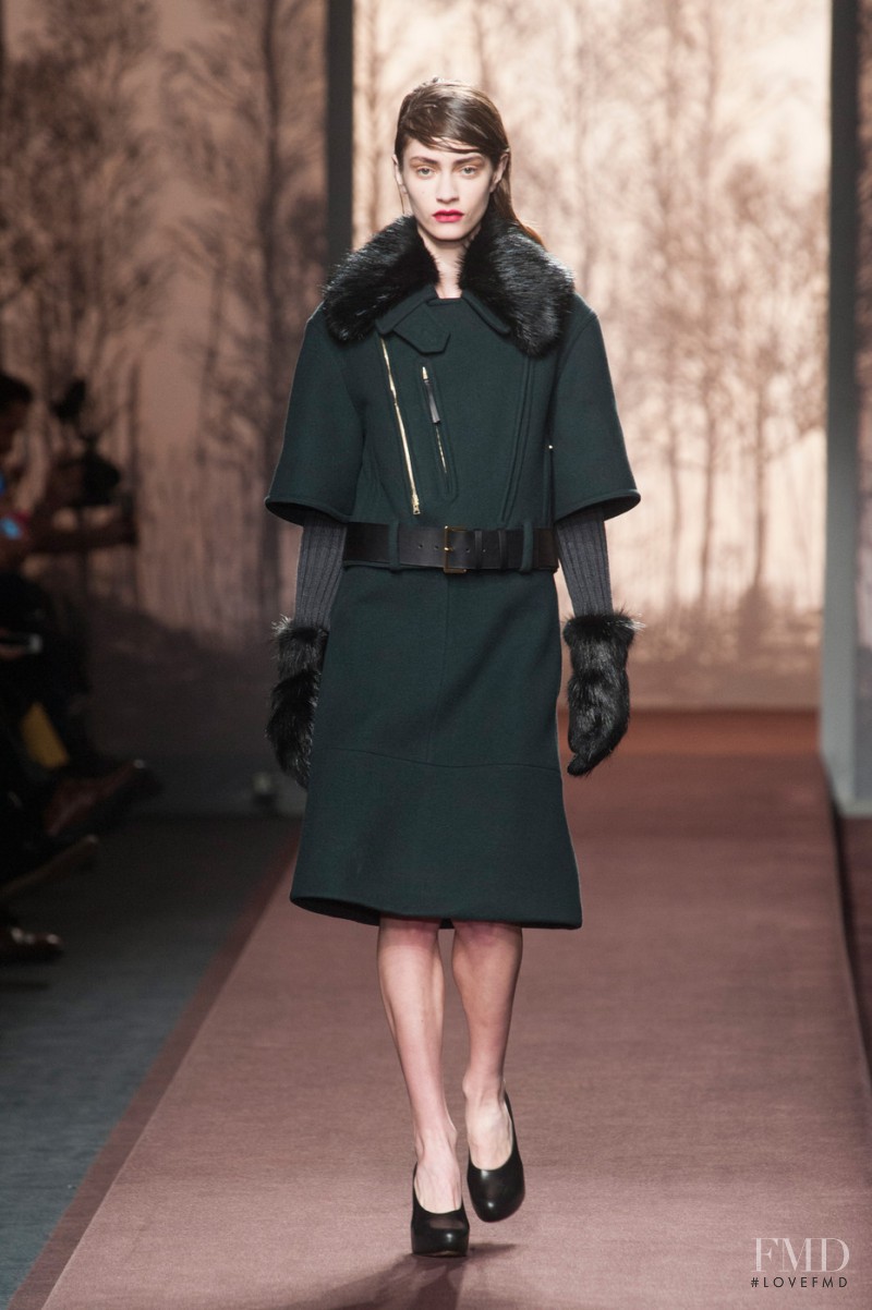 Marine Deleeuw featured in  the Marni fashion show for Autumn/Winter 2013