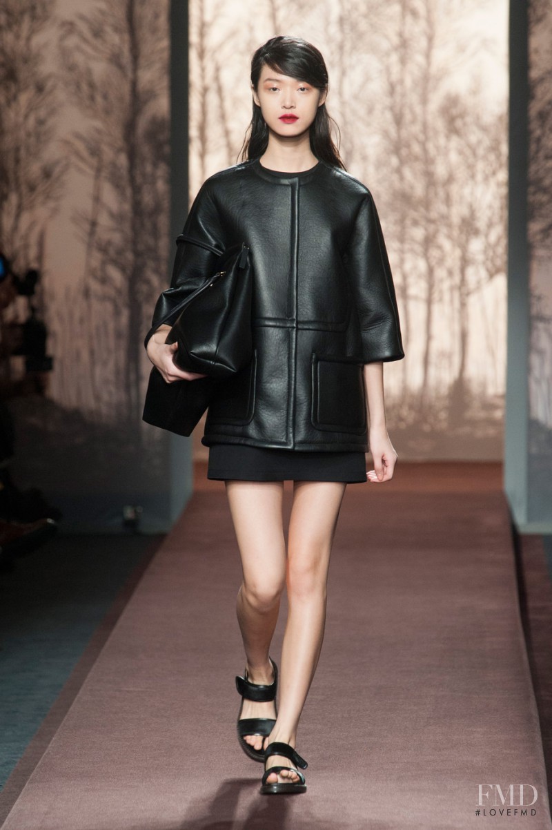 Tian Yi featured in  the Marni fashion show for Autumn/Winter 2013