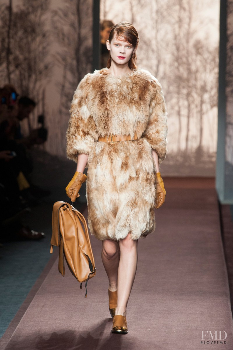 Irina Kravchenko featured in  the Marni fashion show for Autumn/Winter 2013