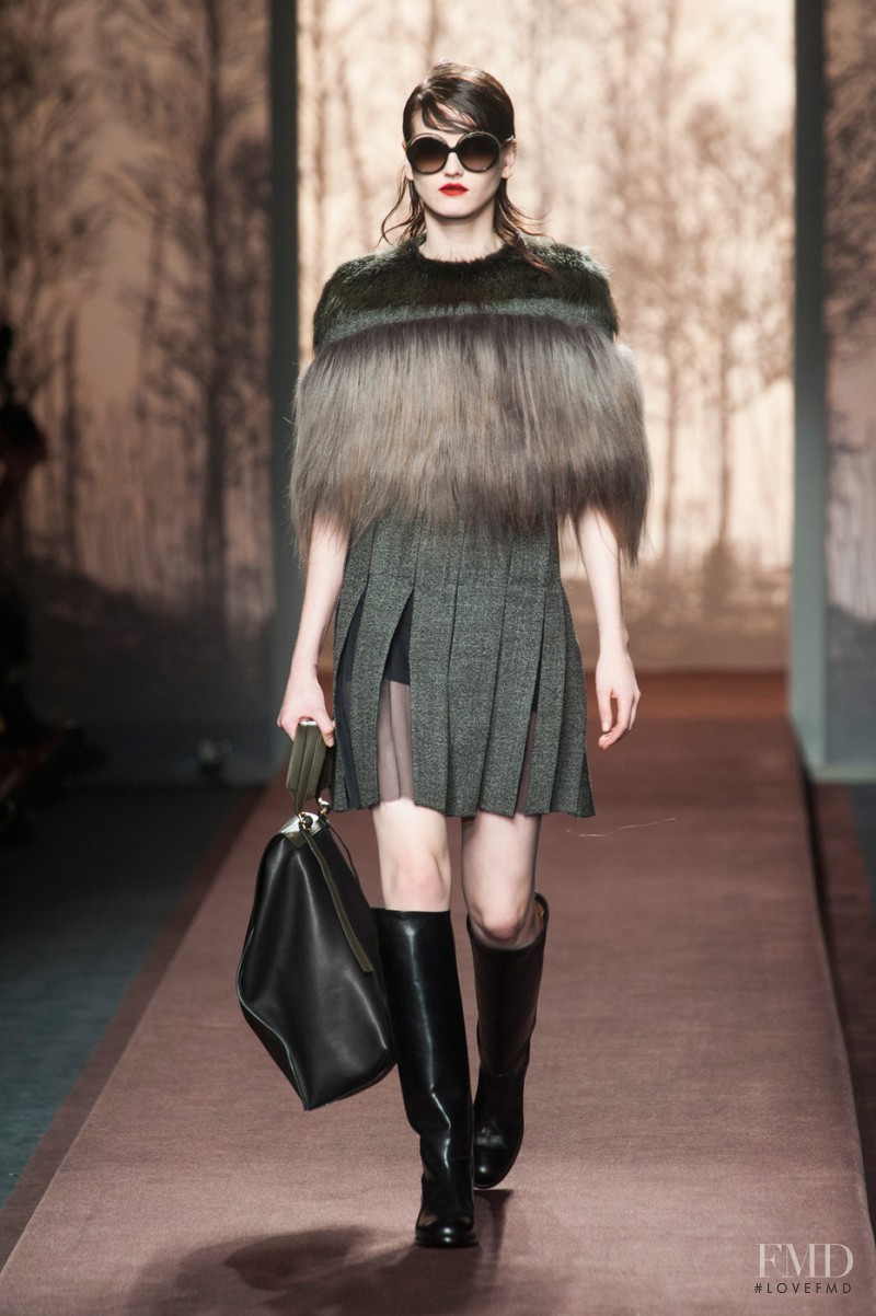 Katlin Aas featured in  the Marni fashion show for Autumn/Winter 2013