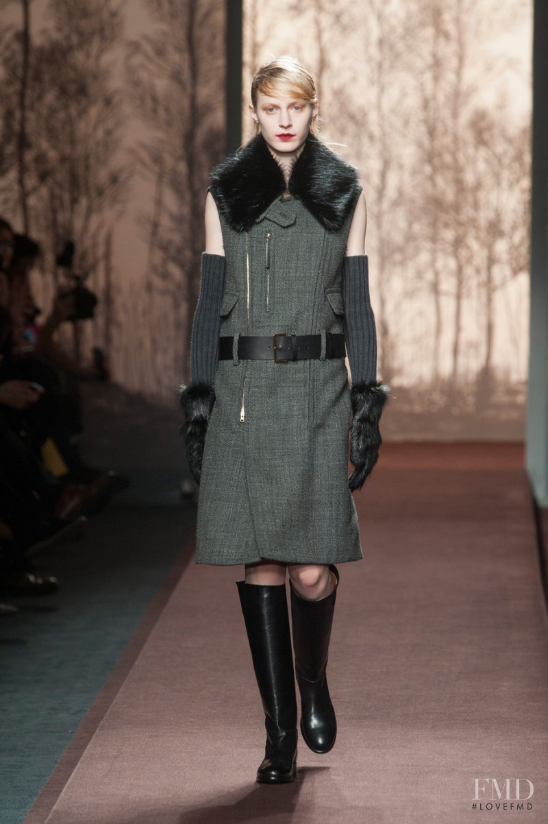 Julia Nobis featured in  the Marni fashion show for Autumn/Winter 2013