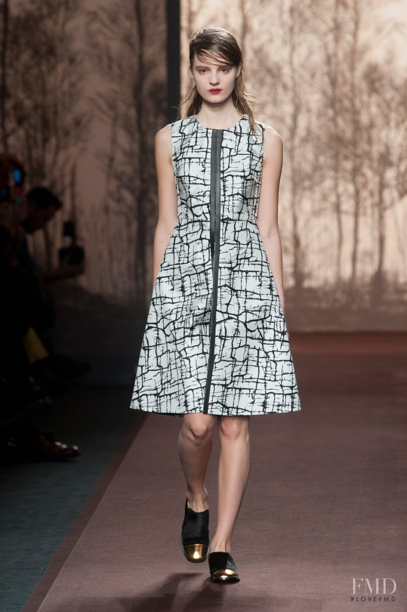 Tilda Lindstam featured in  the Marni fashion show for Autumn/Winter 2013