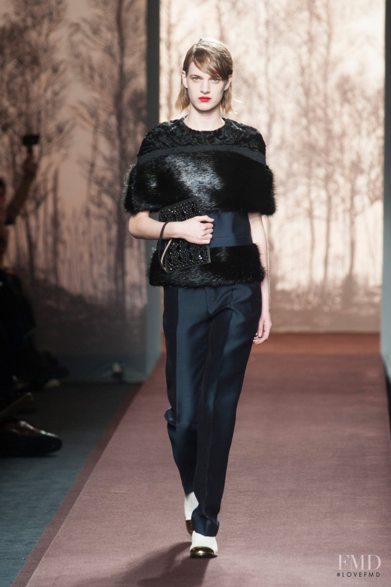 Ashleigh Good featured in  the Marni fashion show for Autumn/Winter 2013