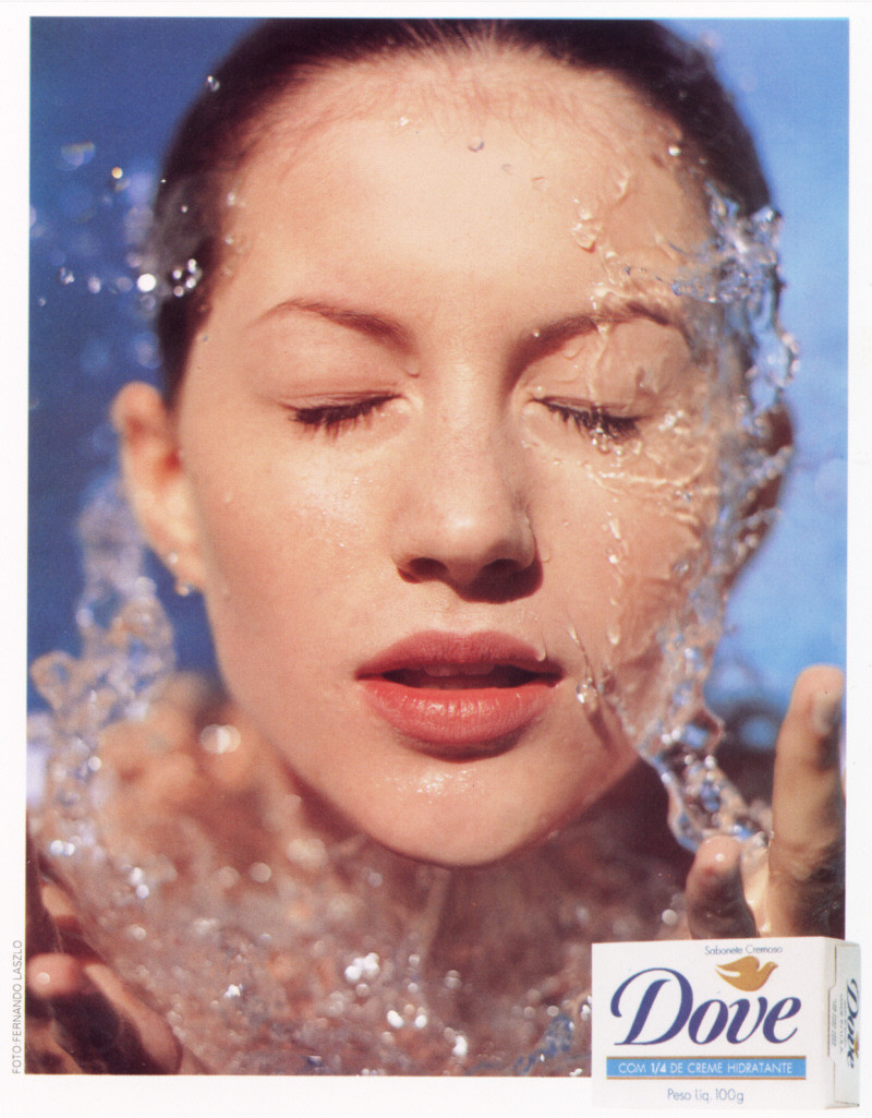 Gisele Bundchen featured in  the Dove advertisement for Spring/Summer 1997